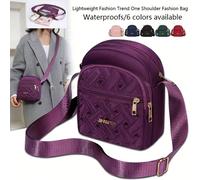 Borsa a tracolla trapuntata alla moda, borsa a spalla in nylon, regalo per la mamma, portafoglio e borsa casual da donna, borsa per telefono multistrato, borsa da donna per uso esterno, pendolarismo p