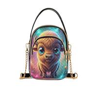 Borsa a tracolla trapuntata con mucca galassia carina