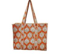 Borsa a tracolla trapuntata marrone indiano stampa floreale borsa da donna sp...