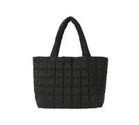 Borsa a tracolla trapuntata minimalista, tracolla di grande capacità, spalla imbottita alla moda per i pendolari quotidiani delle donne, Nero , Taglia unica