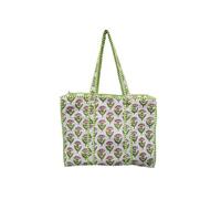 Borsa a tracolla trapuntata rosa indiano stampa floreale borsa donna 100% cot...