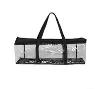 Borsa a tracolla trasparente, approvata dallo stadio, alla moda, impermeabile, in PVC, con manici rinforzati (61 x 15 x 21 cm)