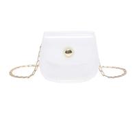 Borsa a tracolla trasparente da donna Catene Borsa a tracolla Selle alla moda Piccoli messaggeri Shopping Incontri per donne quotidiane Crossbody trasparente Selle a tracolla piccole, bianco, One Size