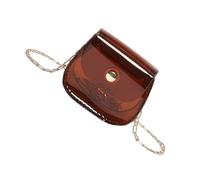 Borsa a tracolla trasparente da donna Catene Borsa a tracolla Selle alla moda Piccoli messaggeri Shopping Incontri per donne quotidiane Crossbody trasparente Selle a tracolla piccole, Caff, One Size