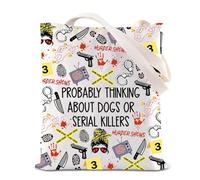 Borsa a tracolla True Crime Junkie per amanti dei cani, regalo per podcast criminali, serial killer, serie televisiva, merchandising criminale, tossicodipendenti, Serial Killer, medium