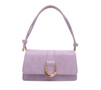 Borsa a tracolla unica nera accessorio alla moda per donne moderne borsa a tracolla pratica con hardware, Viola Pl, Medium