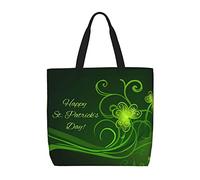 Borsa a tracolla unisex astratta Dr-agonfly riutilizzabile pieghevole casual elegante borsa a tracolla per spiaggia, viaggi, lavoro, scuola, Felice St Patrick's D, Taglia unica