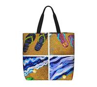 Borsa a tracolla unisex astratta Dr-agonfly riutilizzabile pieghevole casual elegante borsa a tracolla per spiaggia, viaggi, lavoro, scuola, Infradito, Taglia unica