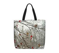 Borsa a tracolla unisex, colorata, perfetta per la musica, riutilizzabile, pieghevole, casual, elegante, per la spesa, per spiaggia, viaggi, lavoro, scuola, Alberi di betulla, Taglia unica