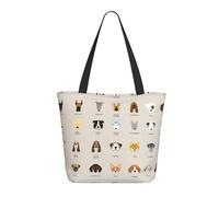 Borsa a tracolla unisex con bandiera dell'Honduras, riutilizzabile, pieghevole, casual, elegante, per la spesa, per spiaggia, viaggi, lavoro, scuola, Razza canina, Taglia unica