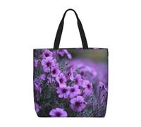 Borsa a tracolla unisex con bella isola nel mare, riutilizzabile, pieghevole, casual, elegante, per la spesa, per spiaggia, viaggi, lavoro, scuola, Bouquet di lavanda, Taglia unica