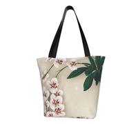 Borsa a tracolla unisex con carota felice, riutilizzabile, pieghevole, casual, elegante, per la spesa, per spiaggia, viaggi, lavoro, scuola, Orchidea Bell, Taglia unica