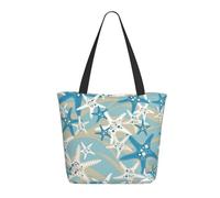 Borsa a tracolla unisex con coniglietto, riutilizzabile, pieghevole, casual, elegante, per la spesa, per spiaggia, viaggi, lavoro, scuola, Bella Stella Marina, Taglia unica