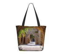 Borsa a tracolla unisex con fiore colorato, riutilizzabile, pieghevole, casual, elegante, per la spesa, per spiaggia, viaggi, lavoro, scuola, Via Italiana, Taglia unica