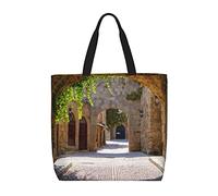 Borsa a tracolla unisex con fiori colorati, riutilizzabile, pieghevole, casual, elegante, per la spesa, per spiaggia, viaggi, lavoro, scuola, Via Italiana, Taglia unica
