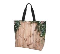 Borsa a tracolla unisex con motivo tropicale, spiaggia, tramonto riutilizzabile, pieghevole, casual, elegante, per la spesa, per spiaggia, viaggi, lavoro, scuola, Foglie floreali su Rus, Taglia unica