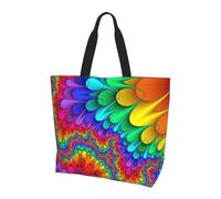 Borsa a tracolla unisex con sfondo dorato con ananas, riutilizzabile, pieghevole, casual, elegante, per la spesa, per spiaggia, viaggi, lavoro, scuola, Colore brillante., Taglia unica