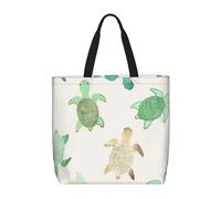 Borsa a tracolla unisex con tre girasoli su legno, riutilizzabile, pieghevole, casual, elegante, per la spesa, per spiaggia, viaggi, lavoro, scuola, Tartaruga Scrivere, Taglia unica