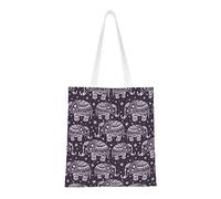 Borsa a tracolla unisex con zebra arcobaleno, riutilizzabile, pieghevole, casual, elegante, per la spesa, per spiaggia, viaggi, lavoro, scuola, Elefano carino cartone animato, Taglia unica