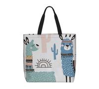Borsa a tracolla unisex da giardino, riutilizzabile, pieghevole, casual, elegante, per la spesa, per spiaggia, viaggi, lavoro, scuola, Cactus tropicale Anim, Taglia unica
