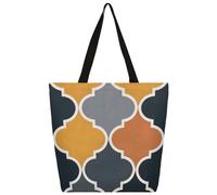 Borsa a tracolla unisex moderna arte geometrica riutilizzabile pieghevole casual elegante borsa a tracolla per la spiaggia, viaggi, lavoro scuola