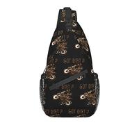 Borsa a tracolla unisex per donna, uomo, petto, spalla, zainetto, alla moda, per escursionismo, viaggi, palestra, sport (compatibile con Got Dirt Bike Motorcross Racing)
