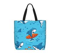 Borsa a tracolla unisex, riutilizzabile, pieghevole, casual, elegante, per la spesa, per spiaggia, viaggi, lavoro, scuola, Balena sottomarina, Taglia unica