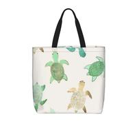 Borsa a tracolla unisex, riutilizzabile, pieghevole, casual, elegante, per la spesa, per spiaggia, viaggi, lavoro, scuola, Tartaruga Scrivere, Taglia unica