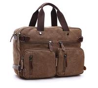 Borsa a tracolla uomo borsa di tela volte cartella degli uomini di viaggio tote bag di affari della borsa di grandi dimensioni per la Business/college/donne/uomini,caffè