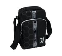 SEVEN Borsa a Tracolla Uomo - F.C. JUVENTUS Calcio, Nero Bianco - Apertura con Cerniera - Marsupio Ragazzo - Tifoso Juventino - Gadget Calcio Serie A