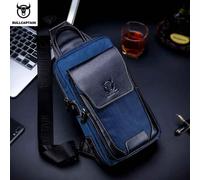Borsa a Tracolla Uomo Pelle Borsa da Petto Business con Cerniera