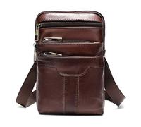 Borsa a Tracolla Uomo Pelle Cellulare, Borsetta per Cellulare Cintura con Clip, Pelle Fondina Ascellare Borsello Tracolla Porta Cellulare Marsupio Cintura con Clip Sacchetto Cartella da Viaggio