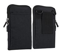 Borsa a Tracolla Uomo per Cellulare Nero, Borsello Portatelefono da Cintura Uomo, Impermeabile Piccola Fondina da Cintura Porta Cellulare per Telefono Custodia Borse a Spalla Borsa Messenger Marsupio