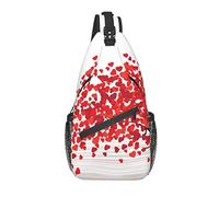 Borsa a tracolla Valentines Heart Life Tree Hiking Daypack Crossbody Shoulder Backpack Travel Chest Pack for Men Women