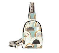 Borsa a tracolla verde astrazione geometrica alla moda borsa impermeabile per pannolini per il viaggio
