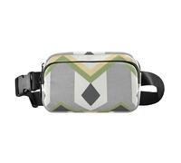 Borsa a tracolla verde dal design semplice e casual, geometrico, alla moda, per donne e uomini, grande capacità, con cinghia regolabile, per viaggi, shopping, corsa, Verde Semplice Design Casual