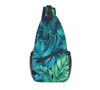 Borsa a tracolla Verde Foresta tropicale Foglia di palma Escursionismo Zaino a tracolla Zaino a tracolla da viaggio per uomo Donna