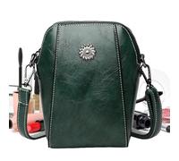 Borsa a tracolla verticale - Custodia in pelle sottile da viaggio | Borsa minimalista multiuso per passaporto, occhiali, chiavi, borsa per la spesa, organizer per il lavoro, scuola compatta, verde