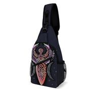 Borsa a tracolla vintage a spirale con raffigurazione della dea della tripla luna Wicca, per uomo e per donna, zaino a tracolla, zaino a tracolla.