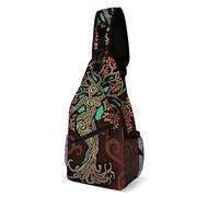 Borsa a tracolla vintage a spirale con raffigurazione della dea della tripla luna Wicca, per uomo e per donna, zaino a tracolla, zaino a tracolla.