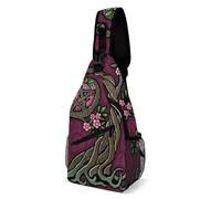 Borsa a tracolla vintage a spirale con raffigurazione della dea della tripla luna Wicca, per uomo e per donna, zaino a tracolla, zaino a tracolla.
