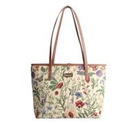 Borsa a tracolla vintage con arazzo floreale - Elegante design con fiori da giardino - Borsa resistente ed elegante per tutti i giorni (giardino mattutino, COLL-MGD)