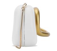 Borsa a tracolla vintage da donna con catene, versatile borsa a tracolla in pelle PU, elegante borsa da sera per feste di shopping, pelle bianco, 190.00x40.00x100.00mm/7.48x1.57x3.94Zoll