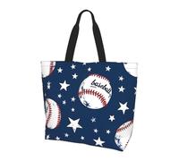 Borsa a tracolla vintage da donna con stella del baseball, borsa sportiva per la spesa, impermeabile, grande borsa con tasca interna, per lavoro, viaggi, scuola