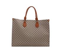 Borsa a tracolla vintage grande capacità borsa a tracolla in pelle PU per le donne, cachi, 410x325x180mm