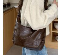 Borsa a tracolla vintage Maillard da donna, nuova borsa coreana alla moda di grande capacità, essenziale per il ritorno a scuola, riutilizzabile, regalo ideale per insegnanti, madri, borsa da donna in