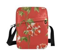 Borsa a tracolla vintage rosso geranio carino borsa a tracolla da donna borsa a tracolla tracolla tracolla regolabile per lo shopping