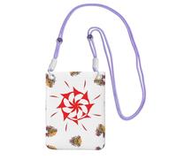 Borsa a tracolla viola - Borsa a tracolla con stampa a otto vie, perfetta per lo shopping e le attività all'aperto