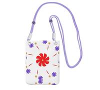Borsa a tracolla viola - Borsa a tracolla rotante a otto vie con stampa floreale, perfetta per lo shopping e le attività all'aperto