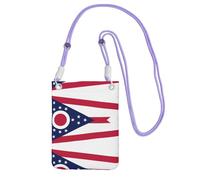 Borsa a tracolla viola - Borsa per cellulare con stampa bandiera dello stato dell'Ohio, perfetta per lo shopping e le attività all'aperto